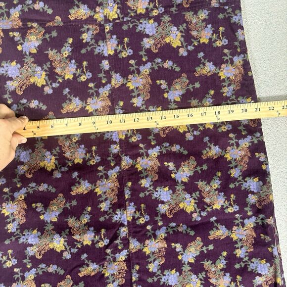 Serengeti Size Small Corduroy Purple Floral Jumper Dress Cottagecore Phoebe 90s - Picture 10 of 12